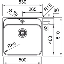 Мойка FRANKE Smart SRX 210-50 TL (127.0703.299)
