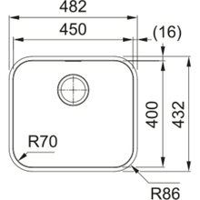Мийка FRANKE Smart SRX 110-45 (122.0739.592)