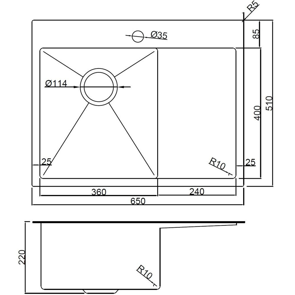 Замовити Мийка GUNTER & HAUER Rauda 6522 Black Honey RW