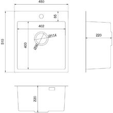 Мойка GUNTER & HAUER Mindel 4522 Black Honey