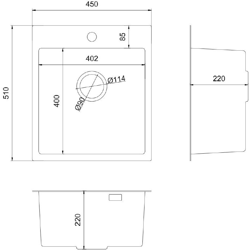 Фото Мойка GUNTER & HAUER Mindel 4522 Inox Honey