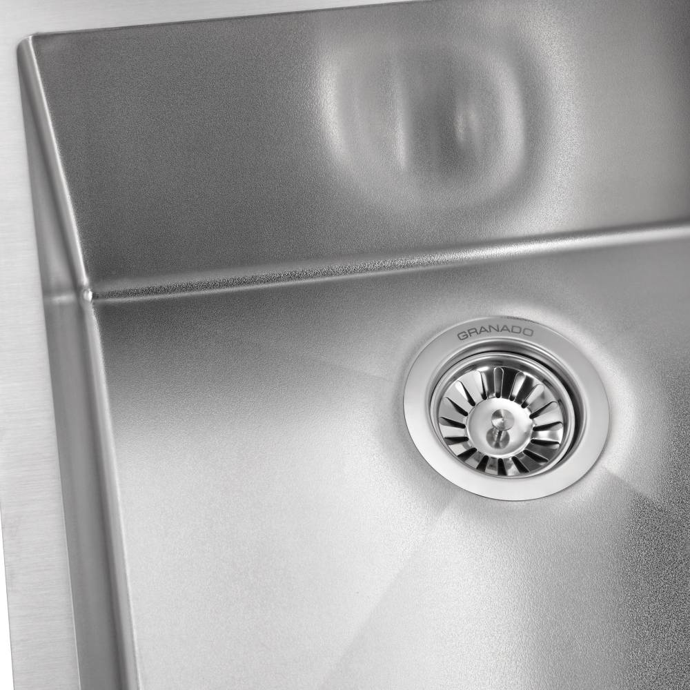 Мийка GRANADO Under Top STEEL S201 Textures Inox (GS07201T) Форма квадратна