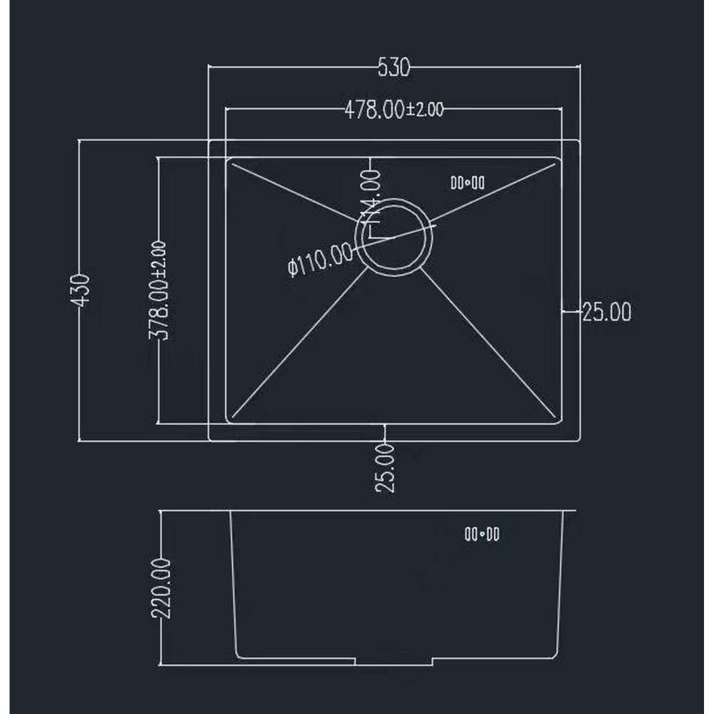 Внешний вид Мойка GRANADO Under Top Max STEEL S201 Gold (GS07201GoldH)