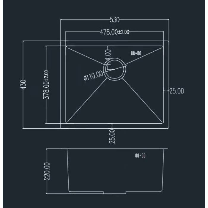 Фото Мийка GRANADO Under Top Max STEEL S304 Millet (GS07304M)