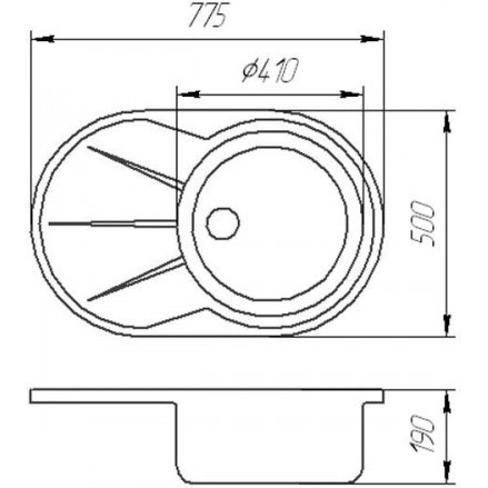 Мойка BORGIO OVC-775x500 бежевый Способ монтажа врезной