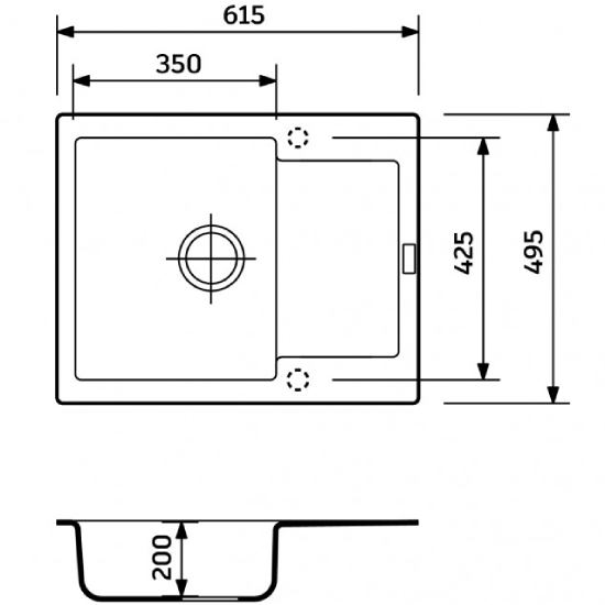 Мийка ADAMANT Minimal Чорний (000008533) Додатково термостійка, витримує високу температуру до 280°С; стійка до механічних пошкоджень, ударів і подряпин столовим приладдям