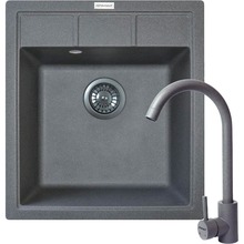 Мойка ADAMANT Brick Gray + смеситель (4824296209204)