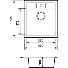 Мойка ADAMANT Brick Gray + смеситель (4824296209204)