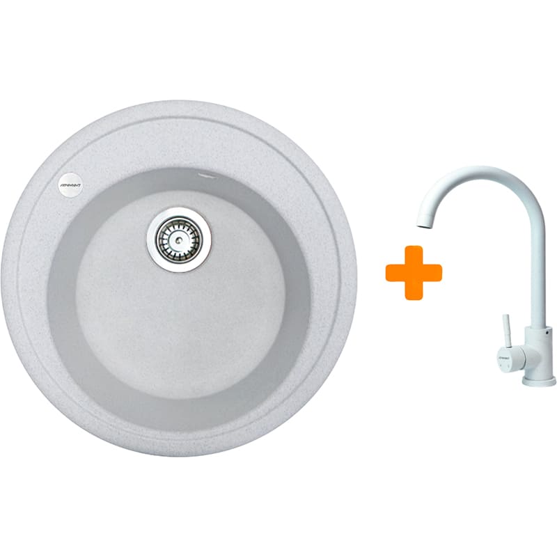 Мойка ADAMANT Sun Old stone + смеситель (4824296910110)