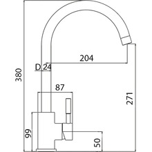 Мийка ADAMANT Sun Graphite + змішувач (4824296910113)