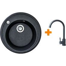 Мийка ADAMANT Sun Graphite + змішувач (4824296910113)