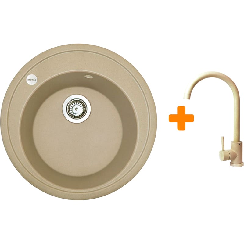 Мойка ADAMANT Sun Sahara + смеситель (4824296910102)