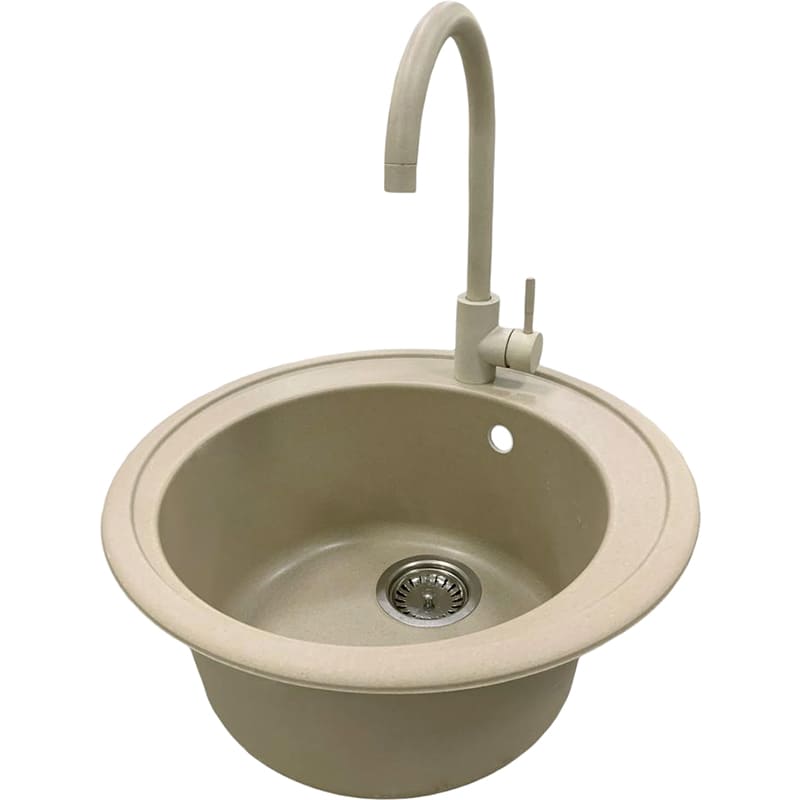 Мойка ADAMANT Sun Sahara + смеситель (4824296910102) Дополнительно Технология Solid Surface; Термостойкая, выдерживающая высокие температуры до 280°С