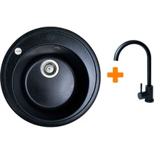 Мийка ADAMANT Sun Black + змішувач (4824296910103)