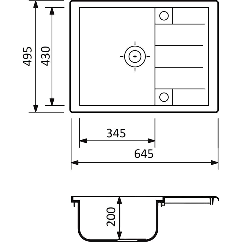 Фото Мийка ADAMANT Anila Avena + змішувач + дозатор (182496900306)