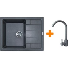 Мийка ADAMANT Anila Gray + змішувач (182496910304)