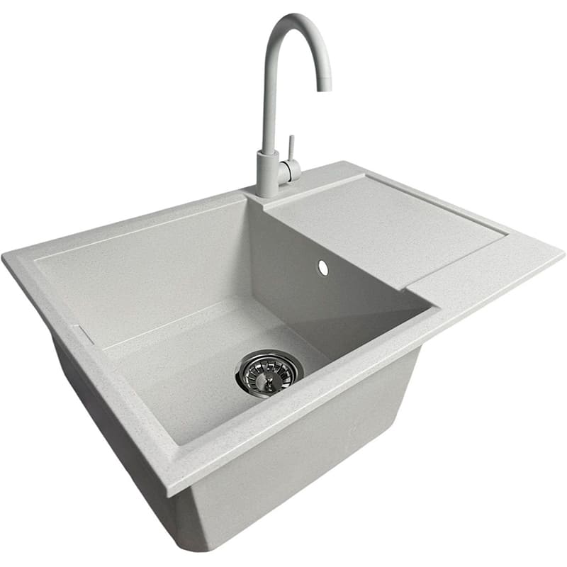 Мойка ADAMANT Horizon Medium Old stone + смеситель (4824296104410) Материал Гранит