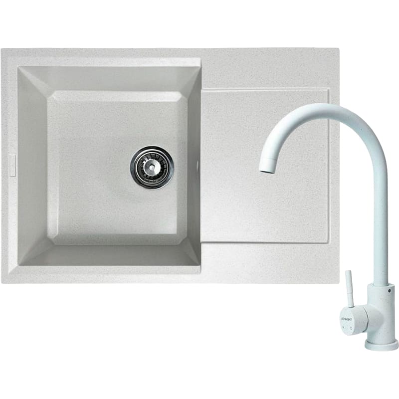 Мойка ADAMANT Horizon Medium Old stone + смеситель (4824296104410)