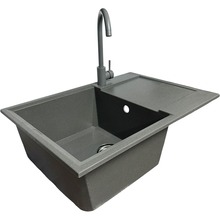 Мийка ADAMANT Horizon Medium Gray + змішувач (4824296104404)