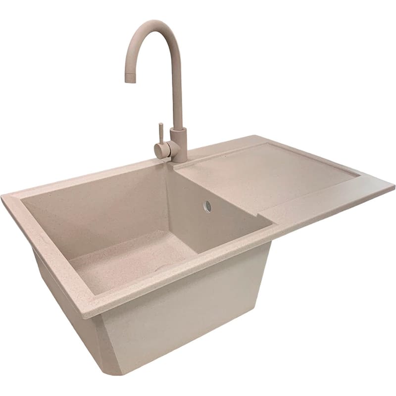 Мойка ADAMANT Horizon Avena + смеситель (1824296911506) Дополнительно Технология Solid Surface; Термостойкая, выдерживающая высокие температуры до 280°С