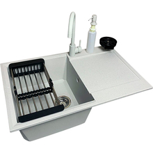 Мойка ADAMANT Horizon Old stone + смеситель + дозатор + ополаскиватель стаканов + коландер (4824296106310)