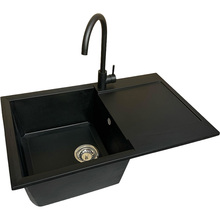 Мойка ADAMANT Horizon Aнтрацит + смеситель + дозатор + ополаскиватель стаканов + коландер (4824296106315)