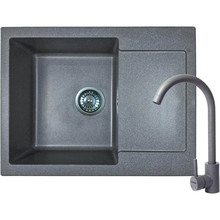 Мийка ADAMANT Minimal Сірий + змішувач (1824296912304)