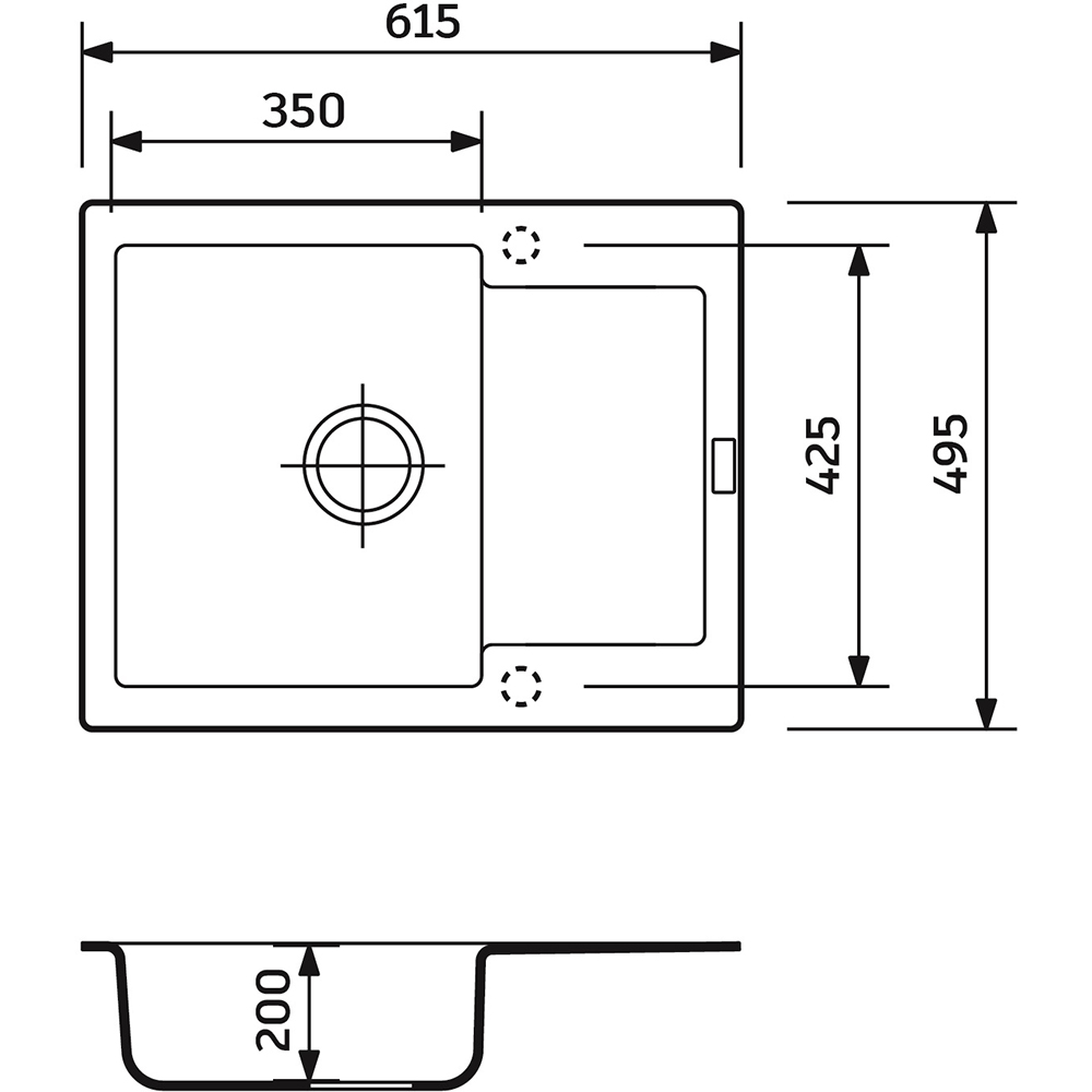 Фото Мойка ADAMANT Minimal Серый + смеситель + дозатор (1824296902304)