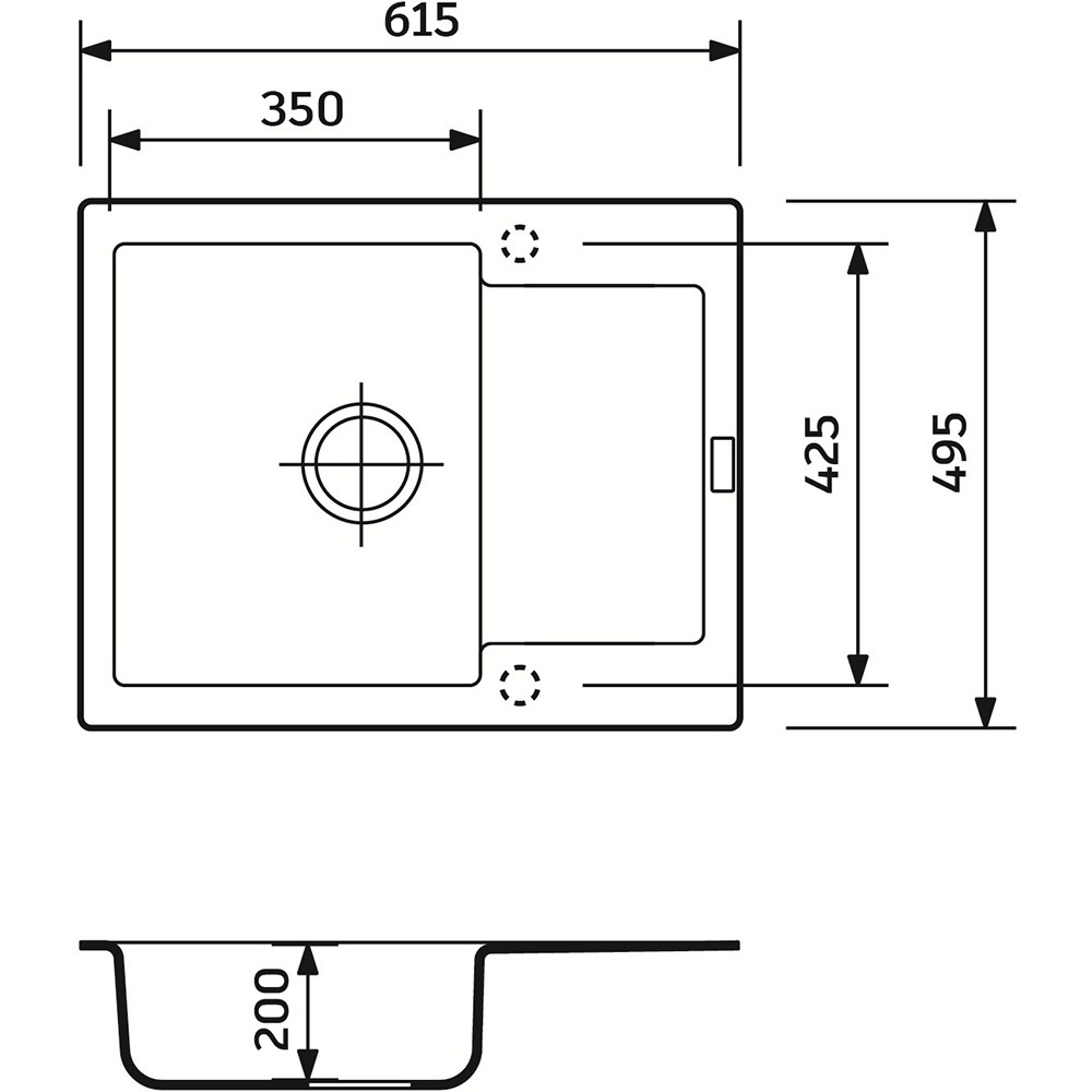 Внешний вид Мойка ADAMANT Minimal Черный + смеситель (1824296912303)