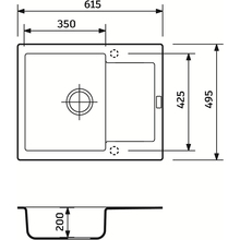 Мойка ADAMANT Minimal Черный + смеситель (1824296912303)
