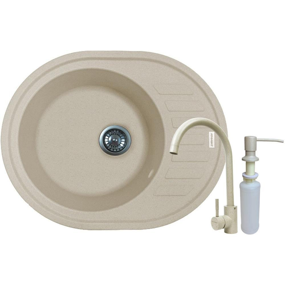 Мийка ADAMANT Ovum Avena + змішувач + дозатор (1824296900406)