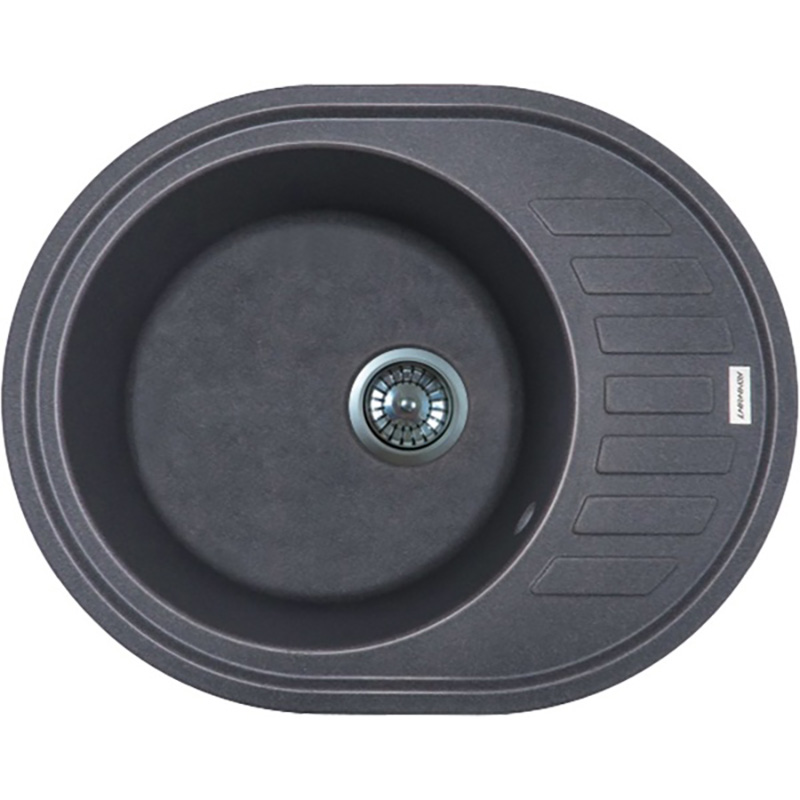 Мийка ADAMANT Ovum Сірий + змішувач + дозатор (1824296900404) Додатково технологія Solid Surface; термостійка, що витримує високі температури до 280 ° С