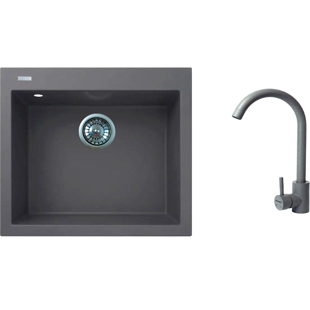 Мийка ADAMANT Univer Сірий + змішувач (4824296912104)