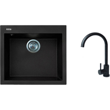 Мойка ADAMANT Univer Черный + смеситель (4824296912103)