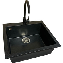 Мийка ADAMANT Univer Чорний + змішувач + дозатор + ополіскувач склянок + коландер (4824296106603)