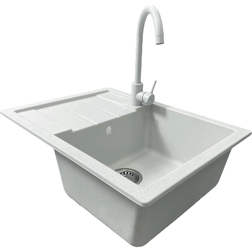 Мийка ADAMANT Anila Old Stone (100001393) Додатково з крилом; технологія Solid Surface; термостійкість до 280 ° С; стійка до ударів та подряпин; непориста гігієнічна поверхня; безпечний екологічний матеріал; стійка до УФ-випромінювання та хімічних реагентів.