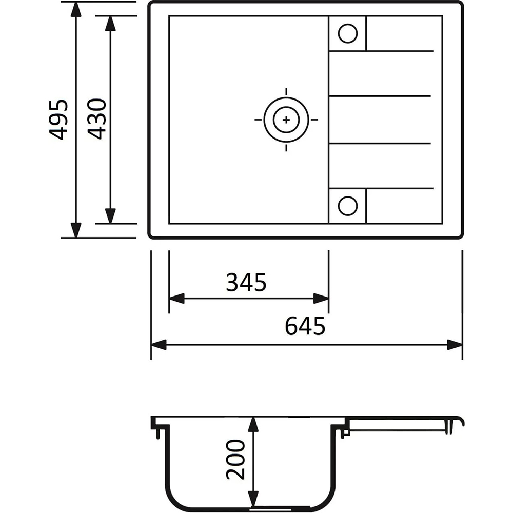 Мийка ADAMANT Anila Old Stone (100001393) Форма прямокутна