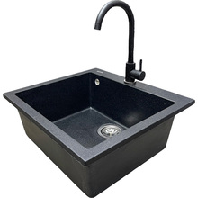 Мойка ADAMANT Univer + смеситель + дозатор + сифон Black (4824296902103)