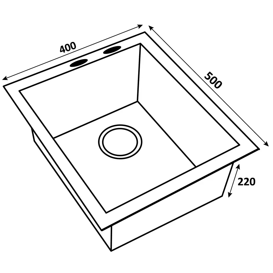 Мойка VENTOLUX HMKS 4050 PVD BK 3/0.6 Black (2059765972020) Дополнительно вес: 5 кг; комплектация: крепеж, сифон, дозатор для мыла, корзинка