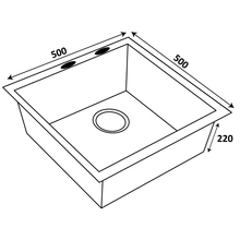 Мийка VENTOLUX HMKS 5050 PVD BK 3/0.6 Black (2059765972044)