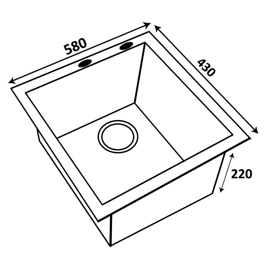 Мойка VENTOLUX HMKS 5843 PVD BK 3/0.8 Black (2059765972099) Дополнительно вес: 6 кг; комплектация: крепеж, сифон, дозатор для мыла, корзинка