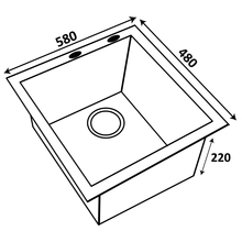 Мийка VENTOLUX HMKS 5848 PVD BK 3/0.6 Black (2059765972105)