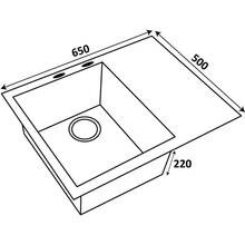 Мойка VENTOLUX Hand Made HMKS LW 6550 PVD BK 3/0,8