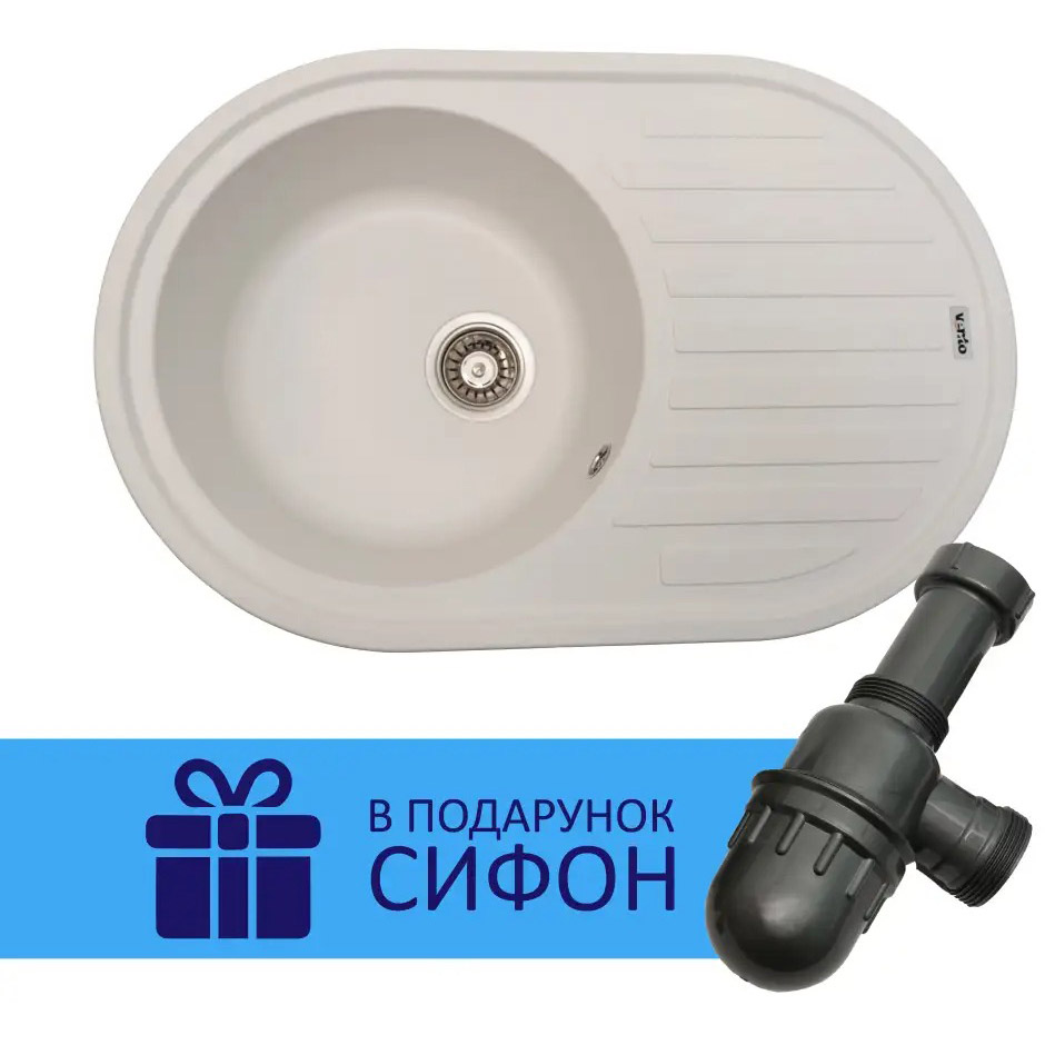 Мийка VENTOLUX EMILIA WHITE QUARTZ (2059765967873) Спосіб монтажу врізний