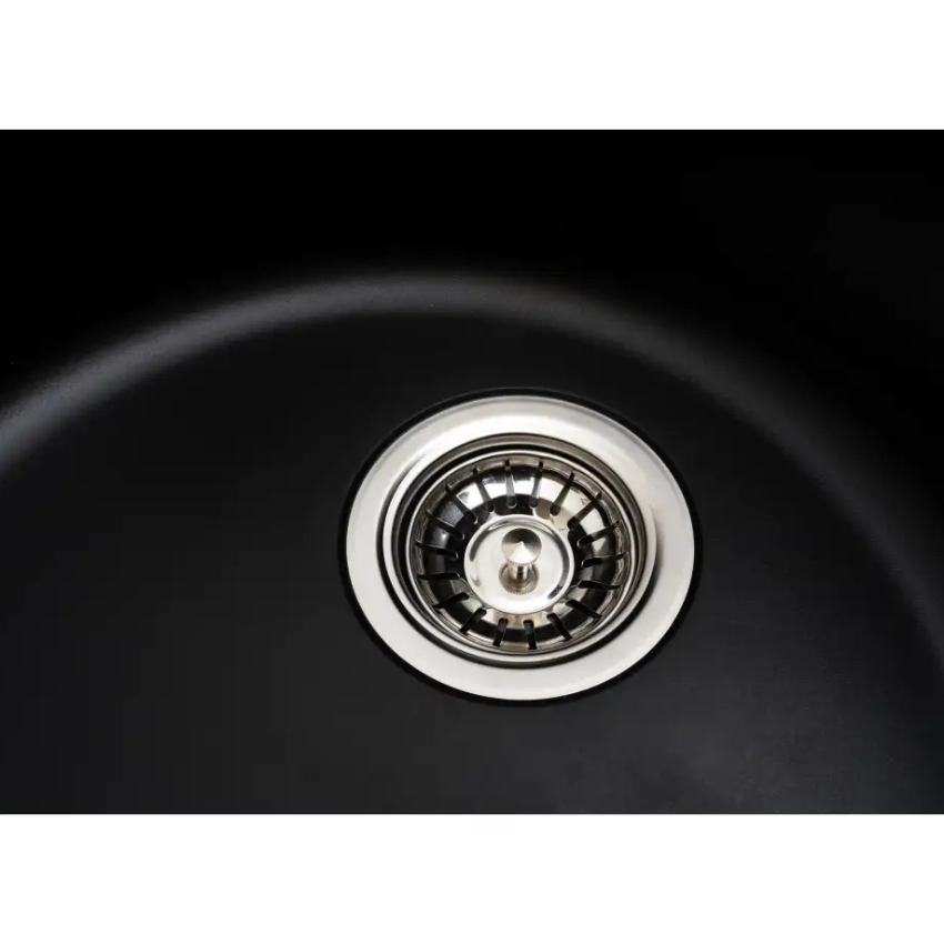 Внешний вид Мойка VENTOLUX EMILIA Black Matt Quartz (2059765967828)