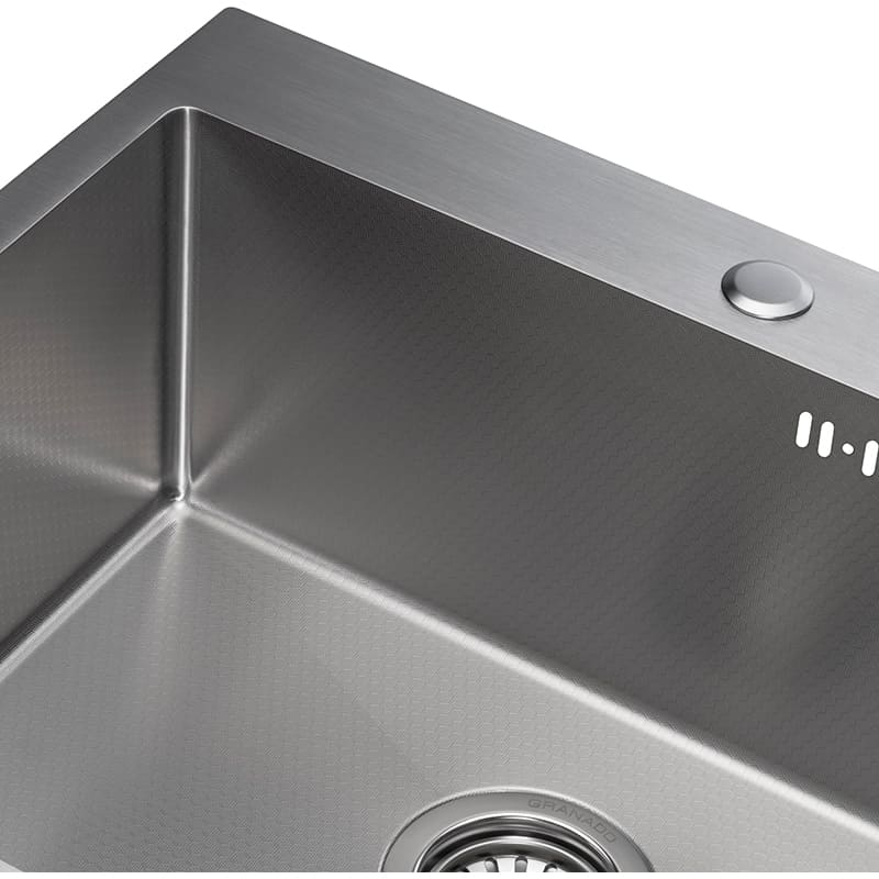 Мийка GRANADO Villena S304 Honeycomb (GS03304H) Фактура нержавіючої сталі рифлена