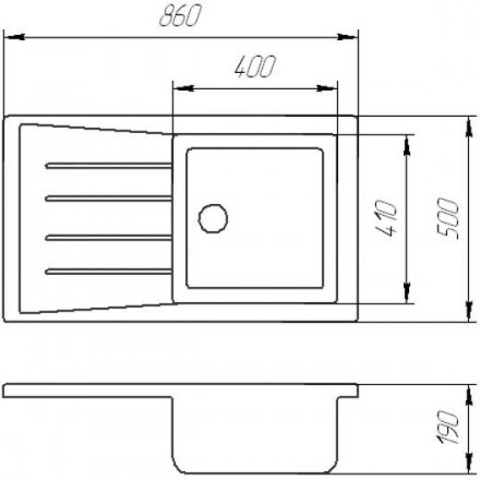 Мийка BORGIO PRM-860x500 терра Спосіб монтажу врізний