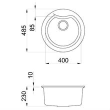 Мойка ELLECI Ego Round bianco antico 62