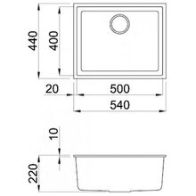 Мийка ELLECI Q 105 under top aluminium 79