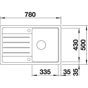 Мойка BLANCO 522206 LEGRA 45S (al107749) Способ монтажа врезной